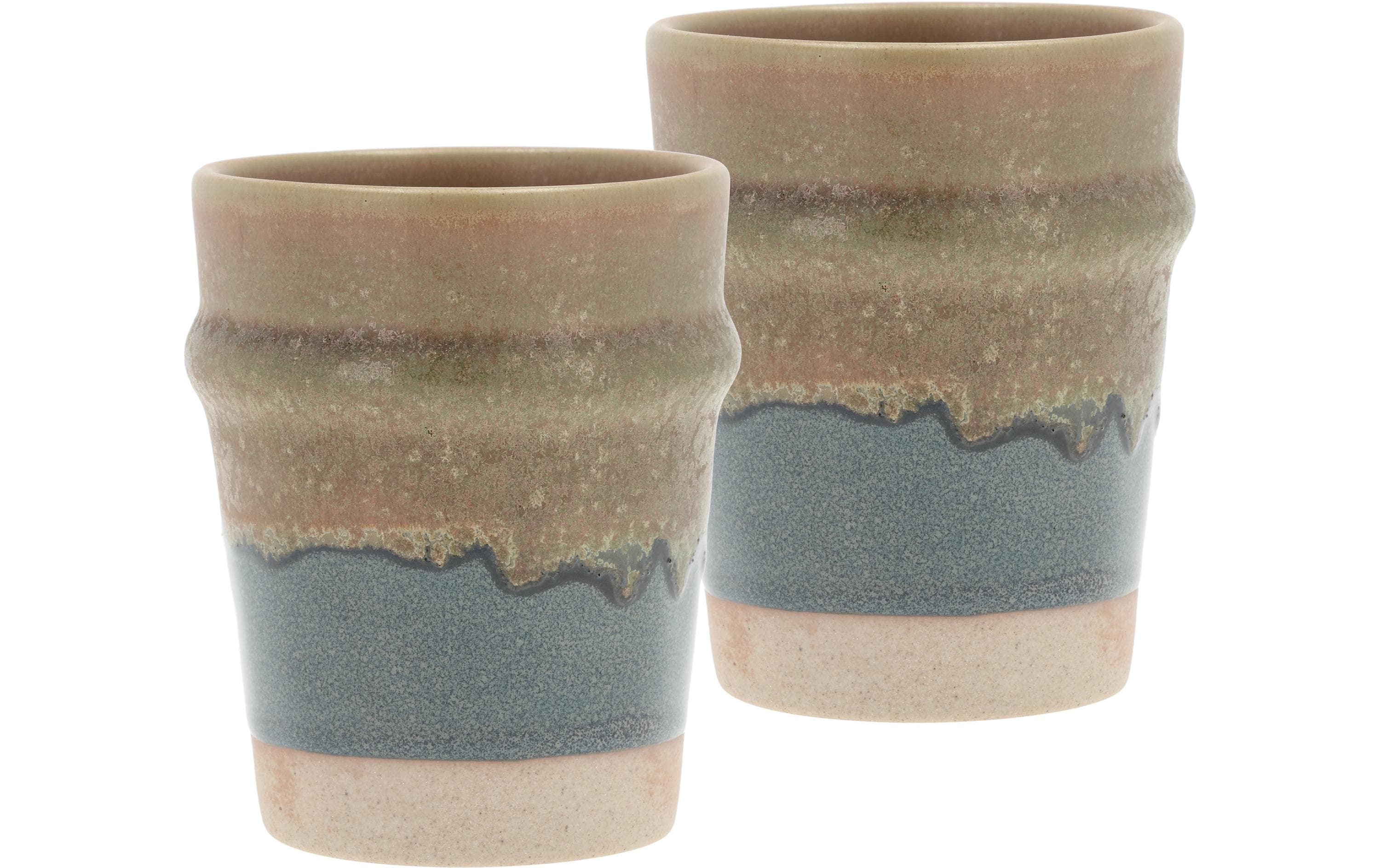 Villa Becher Evig 350ml Blau/Braun 2er Set