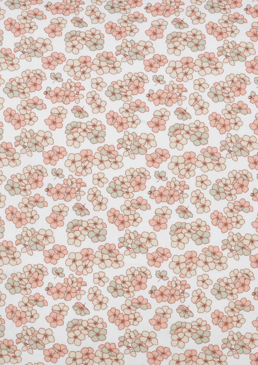 Pleasantly Bettwäsche DK, 140x200cm, Weiss/Rosa