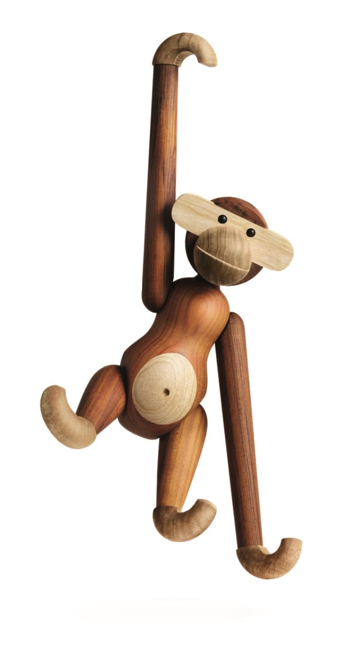 Affe gross, 47cm, Teak/Limba