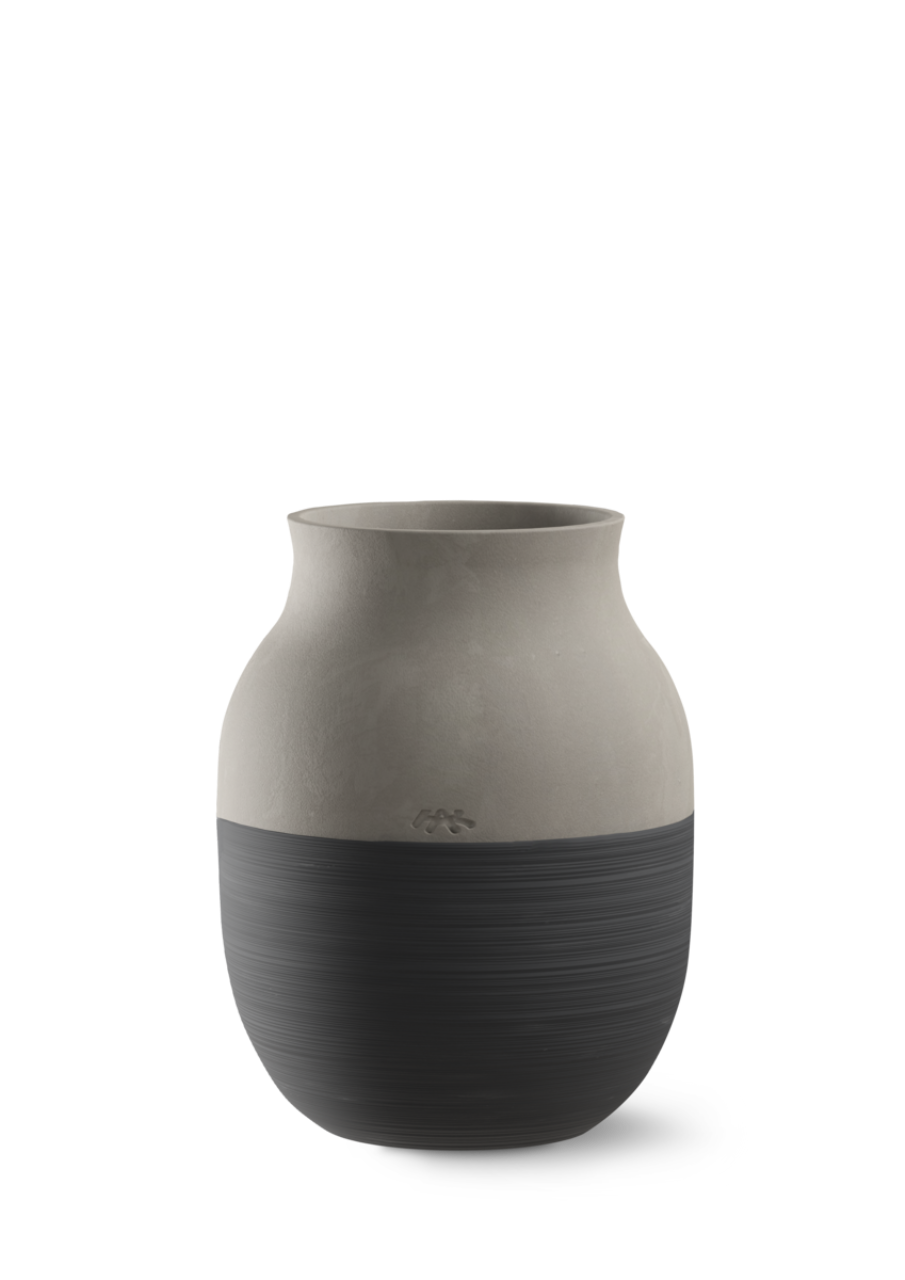 Omaggio Circulare Vase, 20cm, Anthrazit Grau