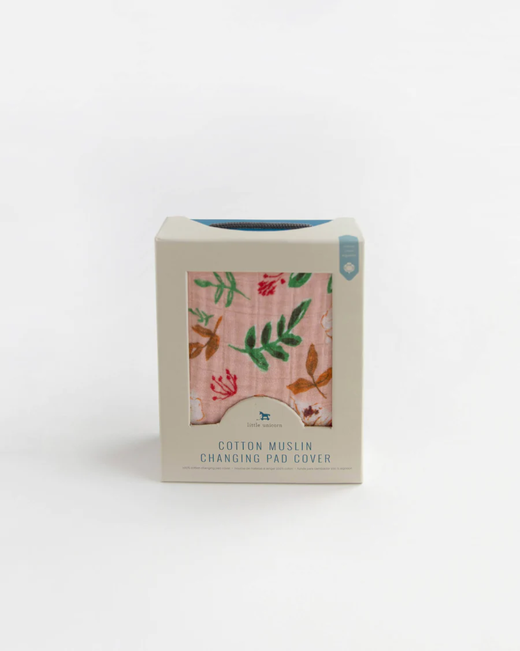Baumwoll-Muslin Überzug für Wickelunterlage Vintage Floral