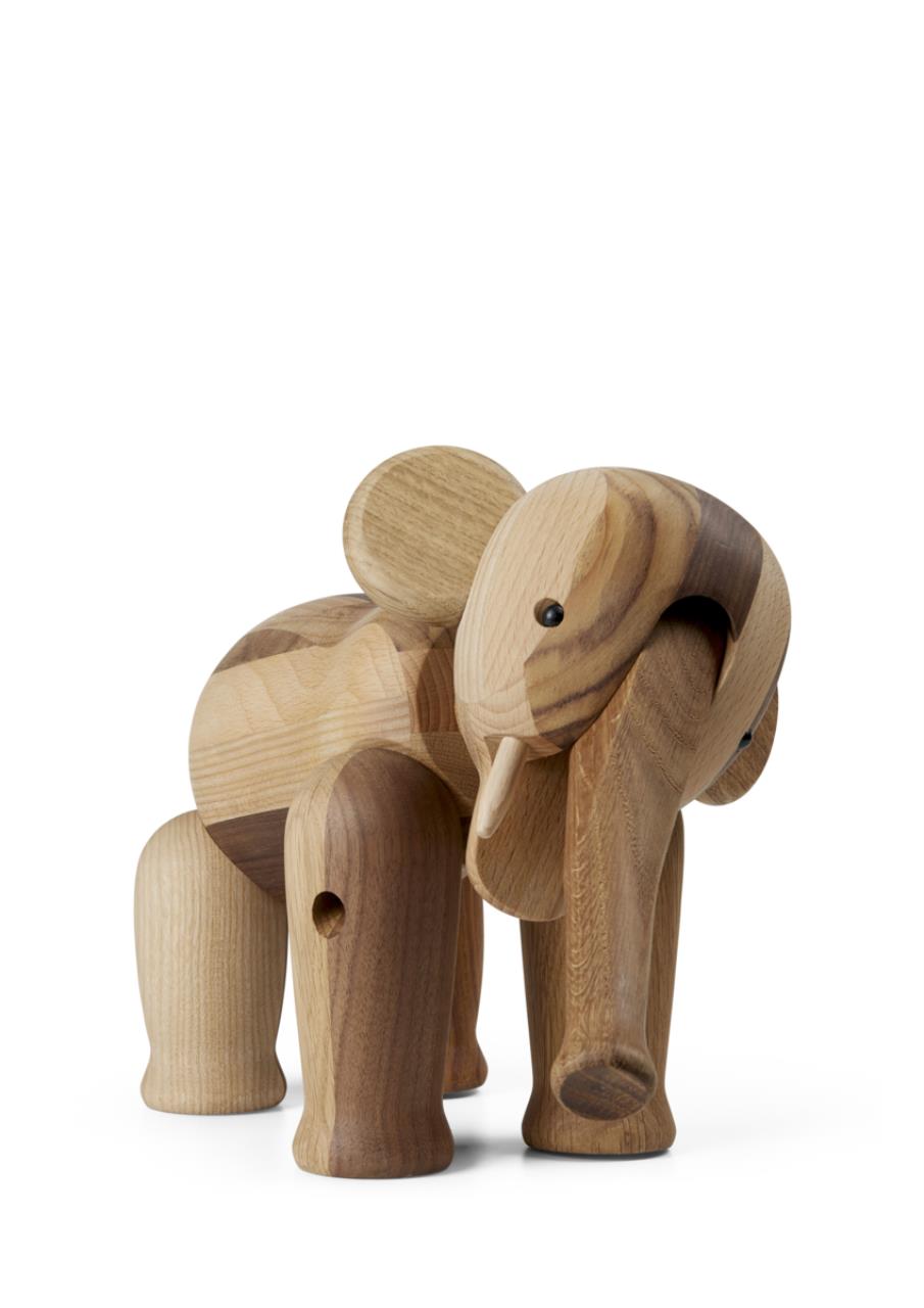 Elefant Reworked Anniversary gross, 21cm, gemischtes Holz