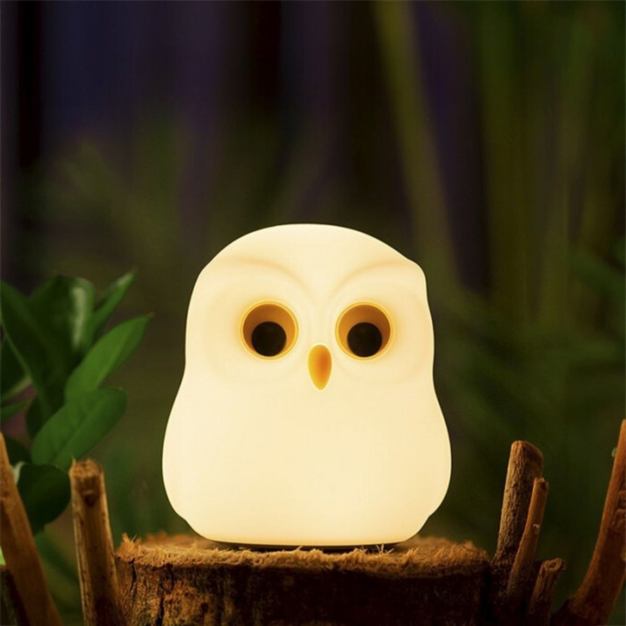 Tier, Vogel, Lampe, Nachttischlampe, LED-Lampe, Eulenform, Ovale Figur, Kompakt