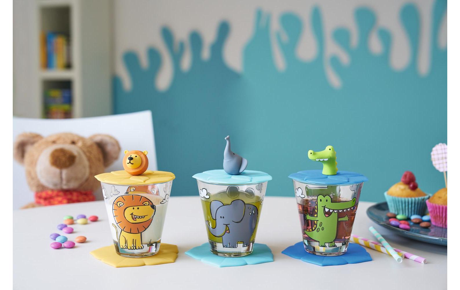 Leonardo Glas Bambini 3er Set blau/gelb