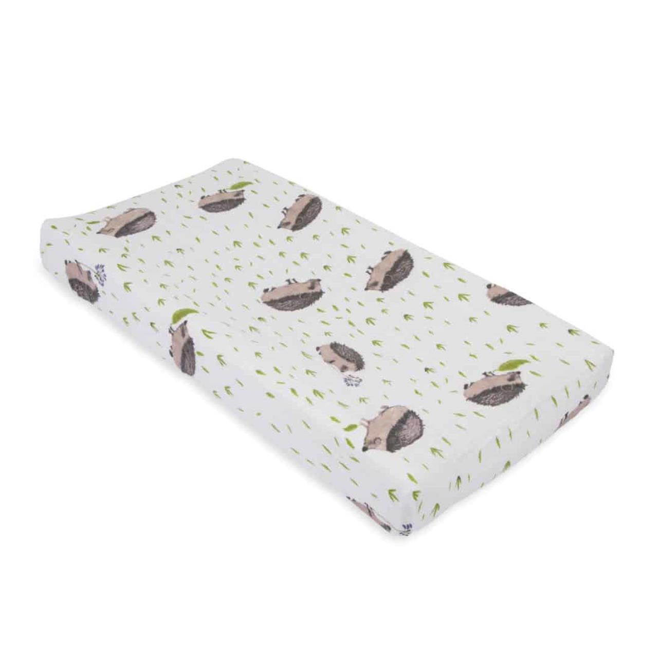 Baumwoll-Muslin Überzug für Wickelunterlage Hedgehog