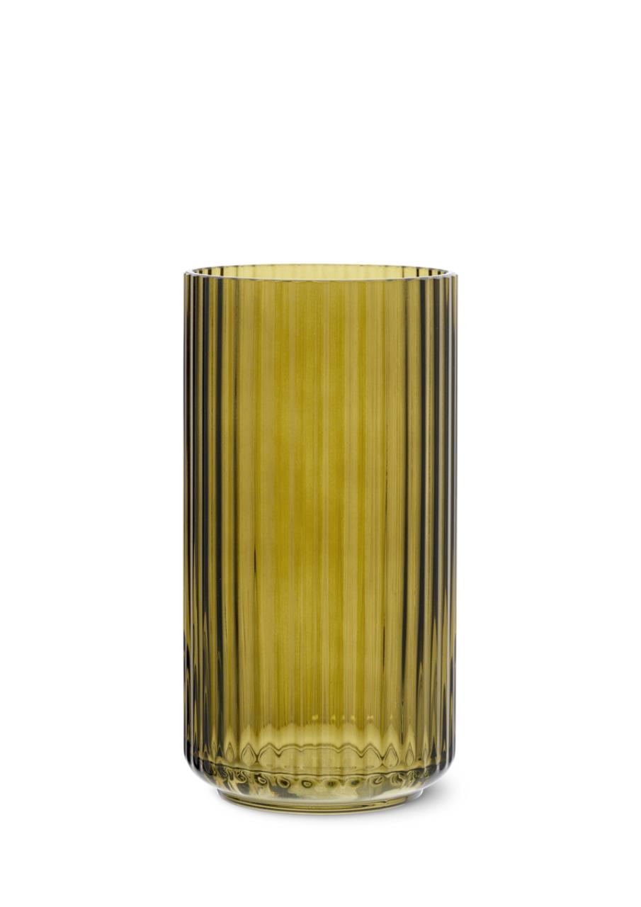 Lyngby Vase, 20.5cm, Olivgrün