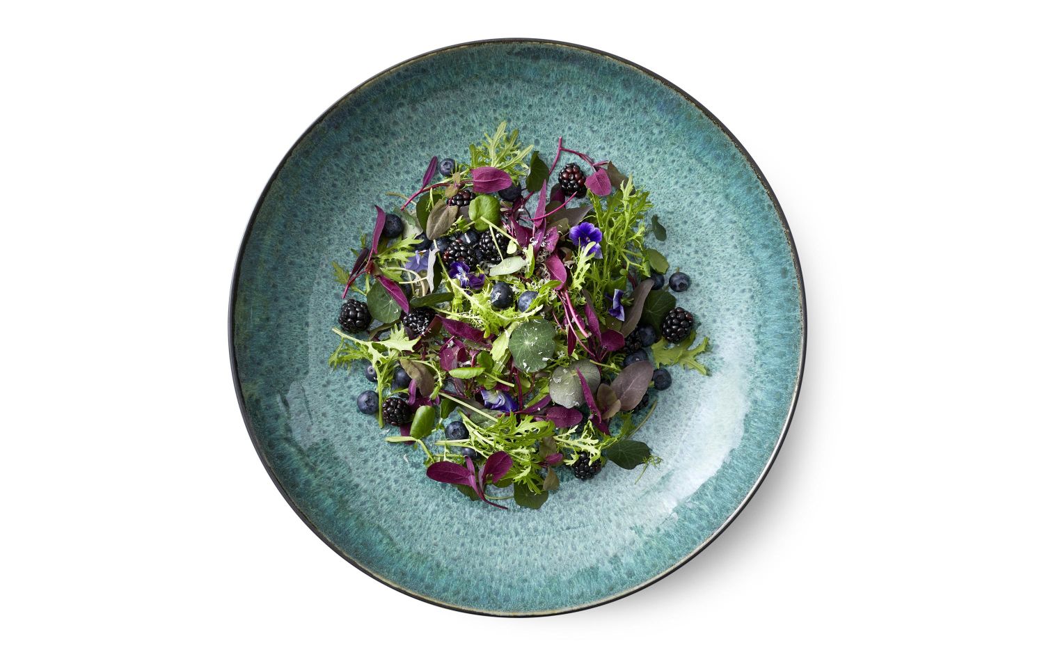 Salat, Gemischtes Grün, Beeren, Blaubeeren, Blättergemüse