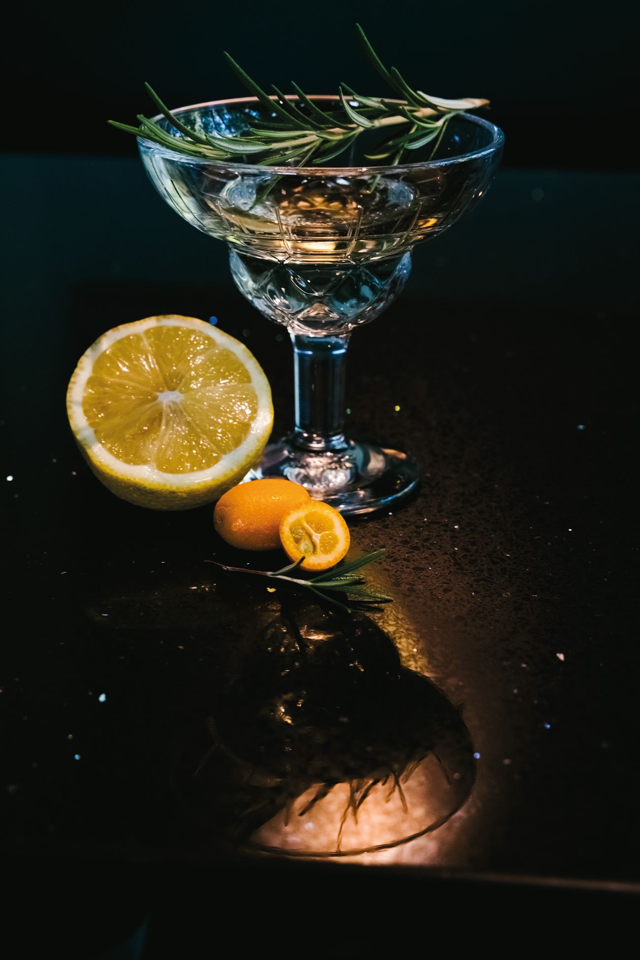 Glas, Zitrusfrucht, Cocktail, Kelch, Präsentation des Essens