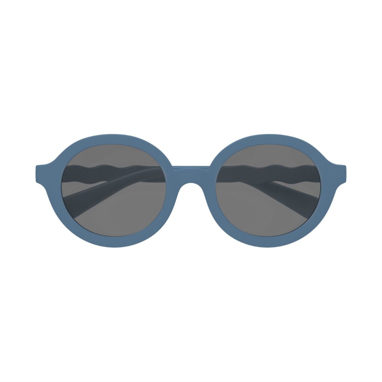 Sonnenbrille, runde Brille, graue Gläser, dunkel getönt, Kunststoffrahmen