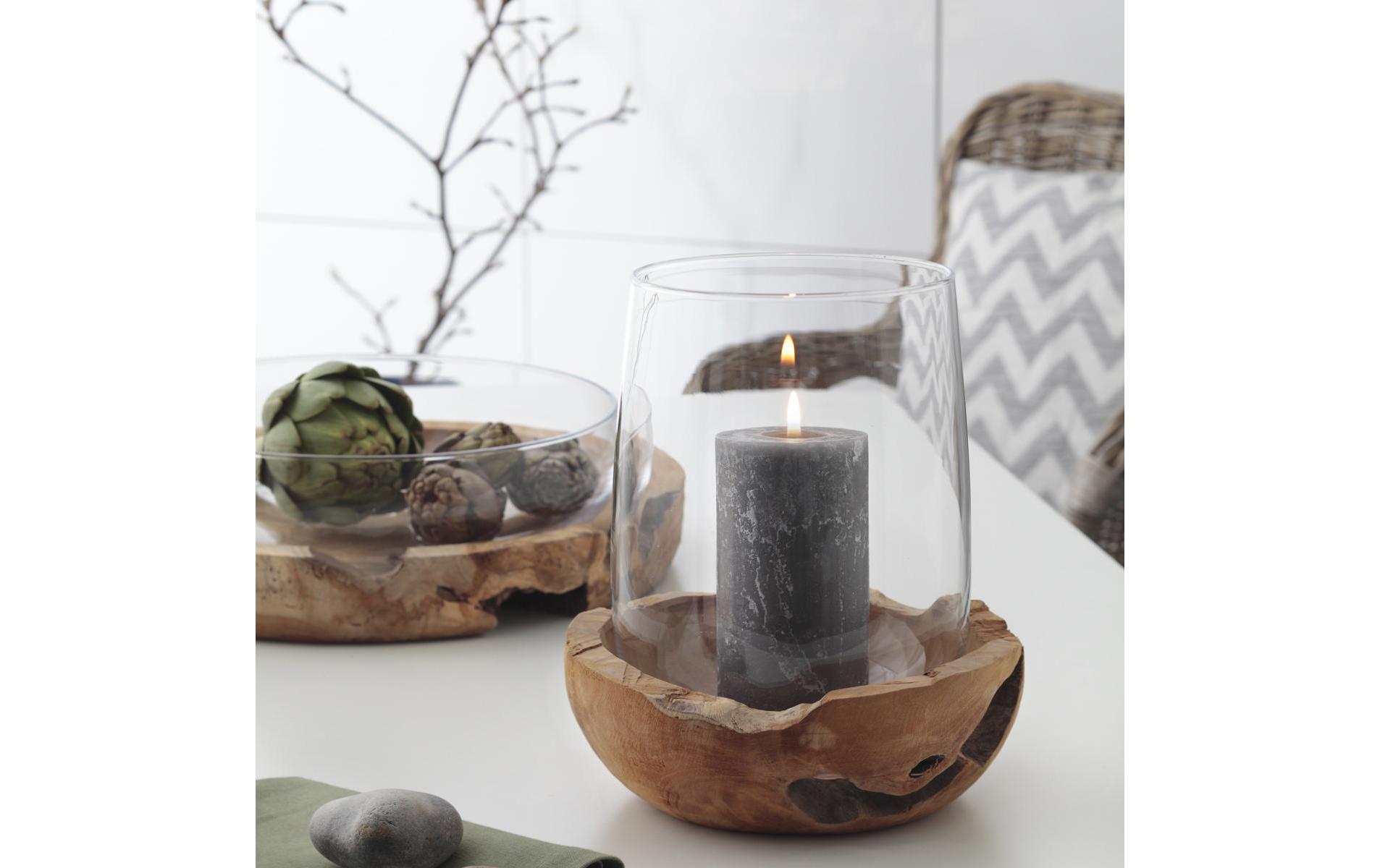 Leonardo Schale mit Teaksockel 39cm Leonardo Schale mit Teaksockel 39cm