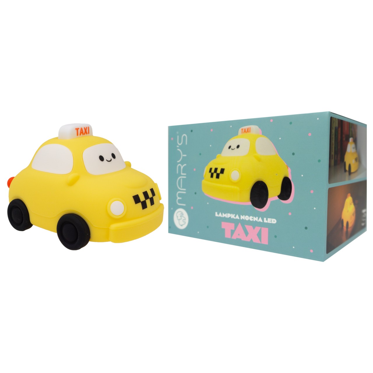 Visitenkarte, Papier, Text, Taxi Spielzeug, gelbes Auto, LED Lampe, Kinder Spielzeug, Softmodell