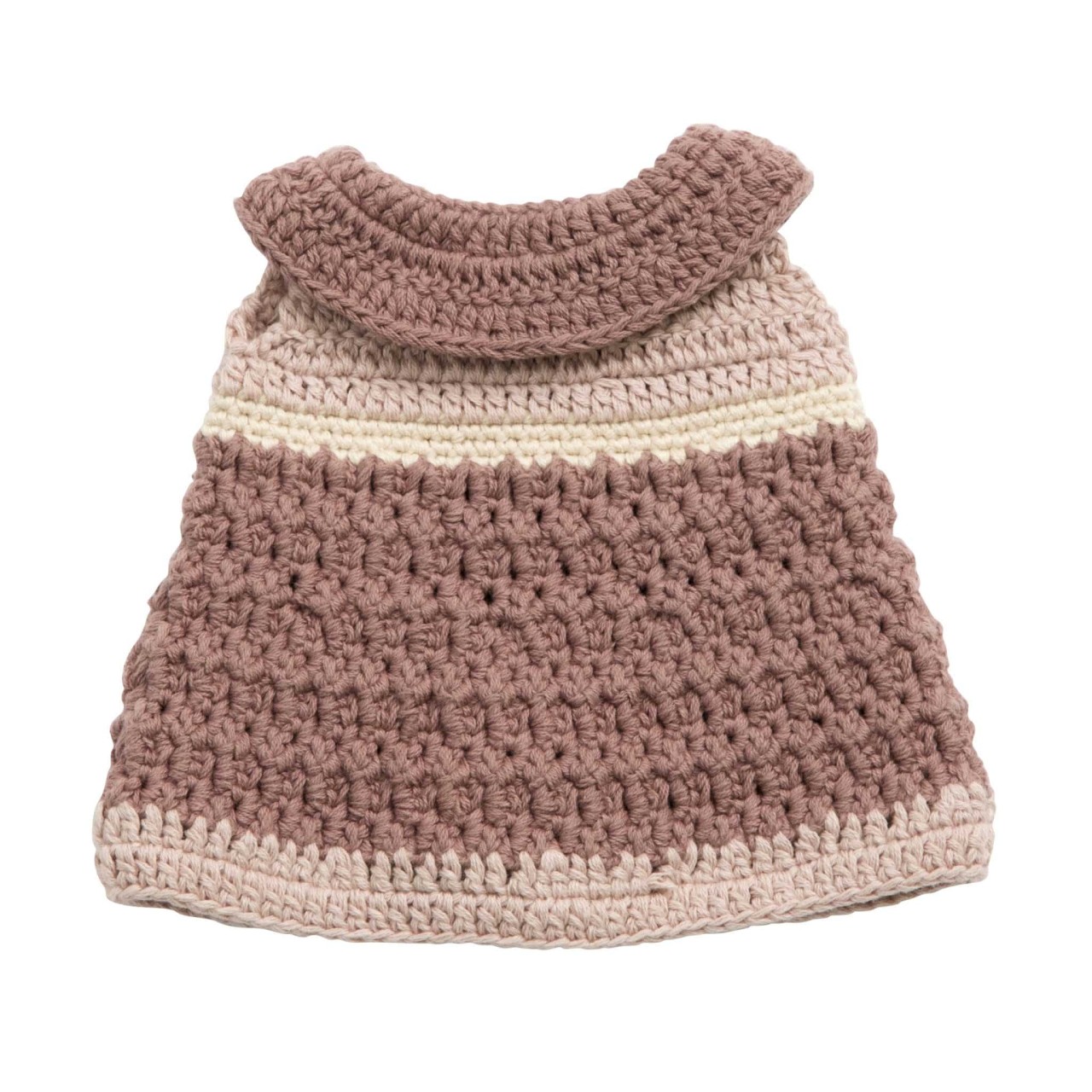 Häkelbeutel, Häkeloberteil, Tasche, Beige, Rosa