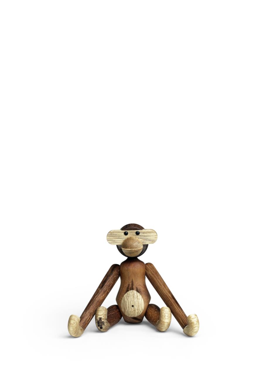 Affe mini, 9.5cm, Teak/Limba