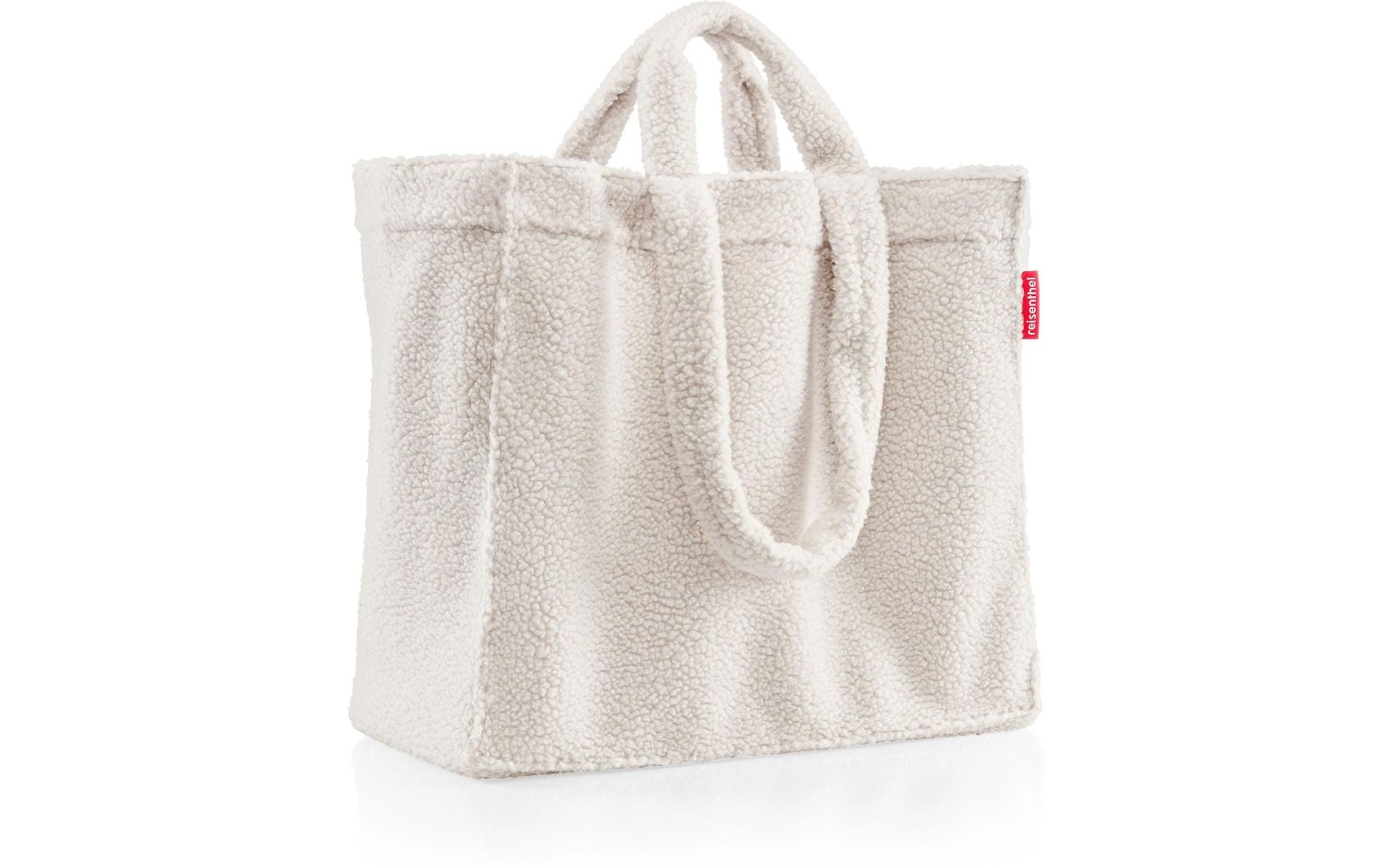 Tasche, Totes, Bouclé, Fleece, Beige