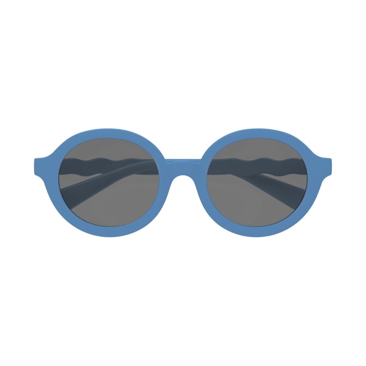 Sonnenbrille, runde Gläser, blaue Brille, graue Gläser, Planet-Design