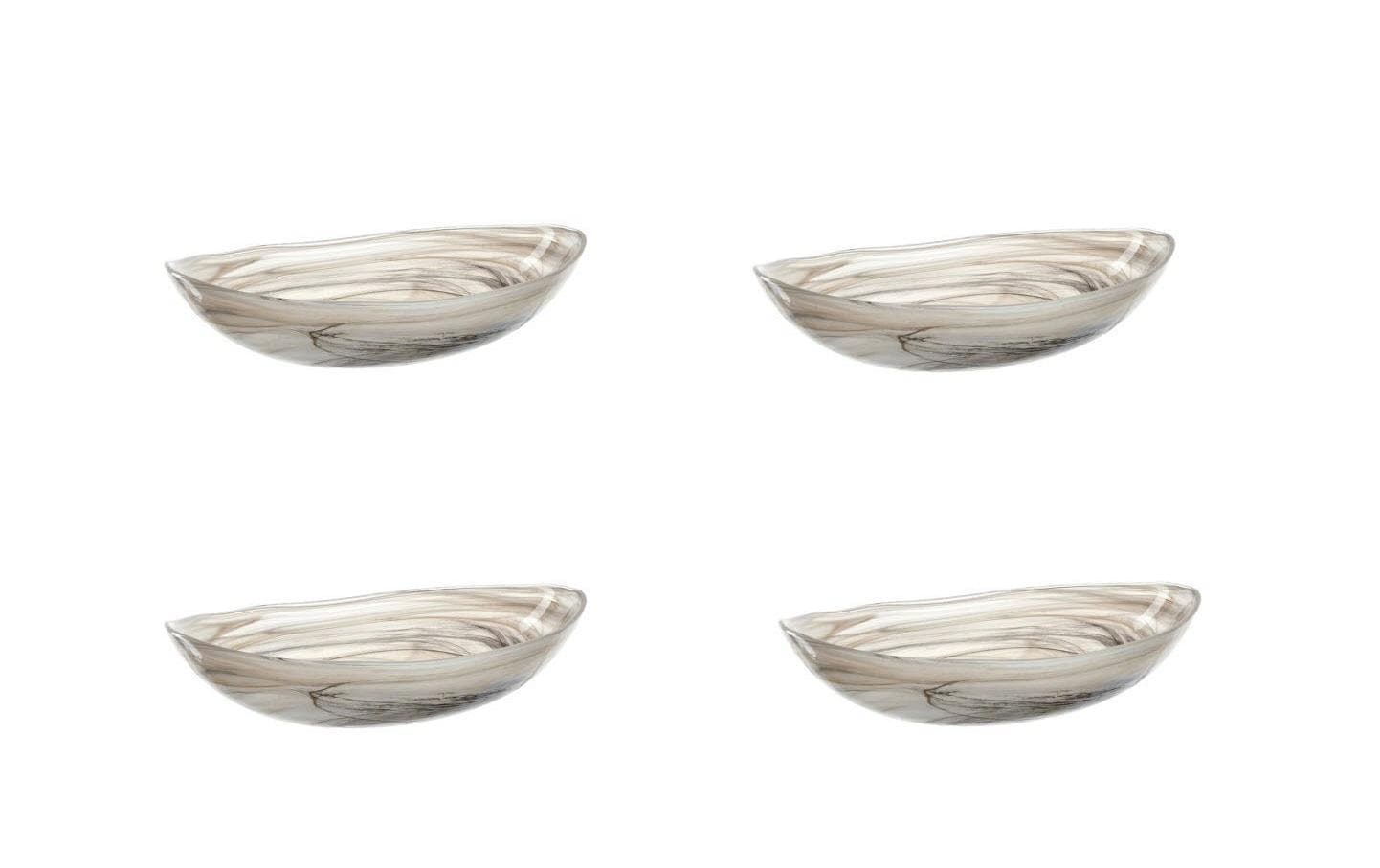 Leonardo Schale Albastro oval 22cm 4er Set Schale, Suppenschüssel, Porzellan, Töpferei, Rührschüssel