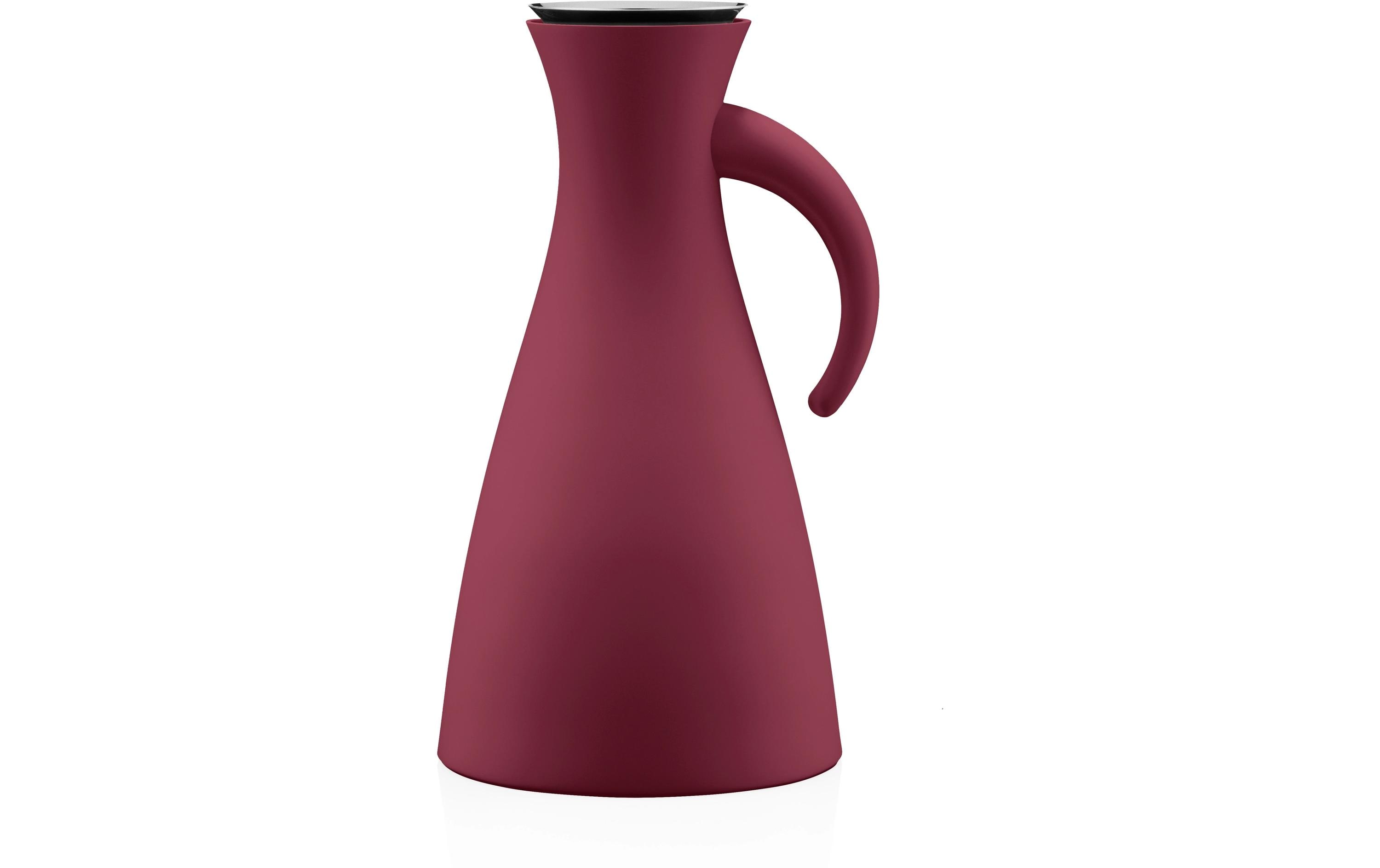 Karaffe, Kaffeekanne, rostrot, matte Oberfläche, Auslauftrichter
