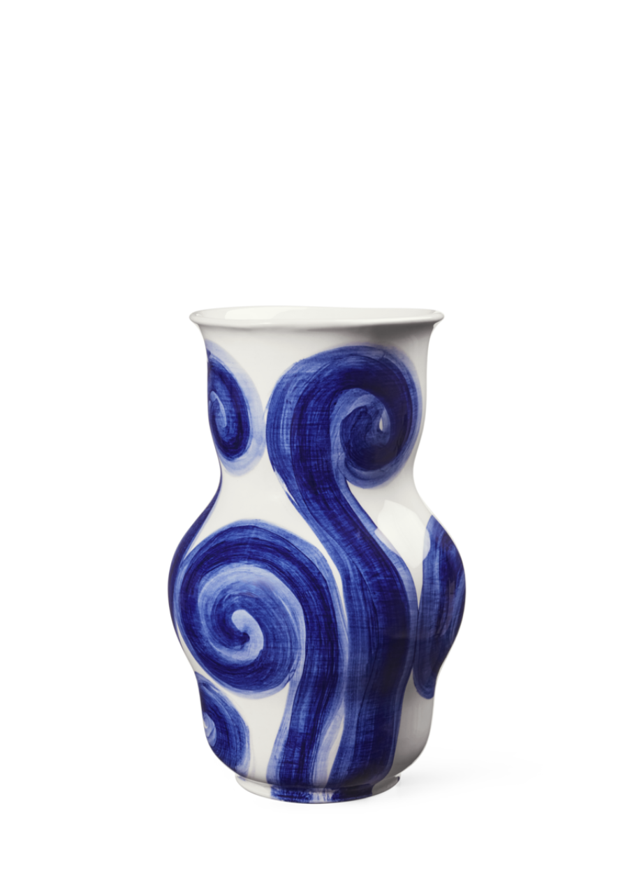 Tulle Vase, 22.5cm, Blau