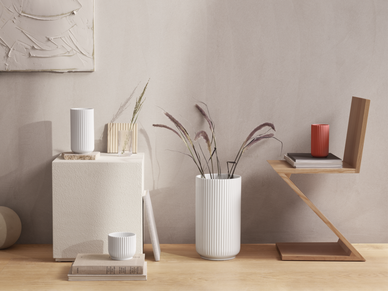 Lyngby Vase, 20.5cm, Weiss