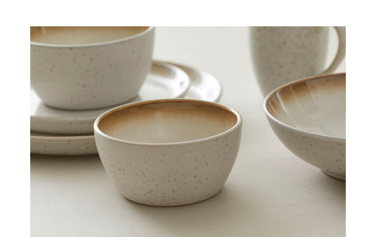 Schüssel, Teller, Porzellan, Keramik, Beige Muster