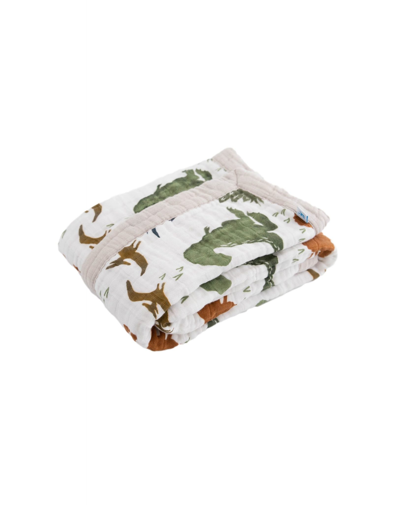 Cotton Muslin Baby Blanket - Dino Friends