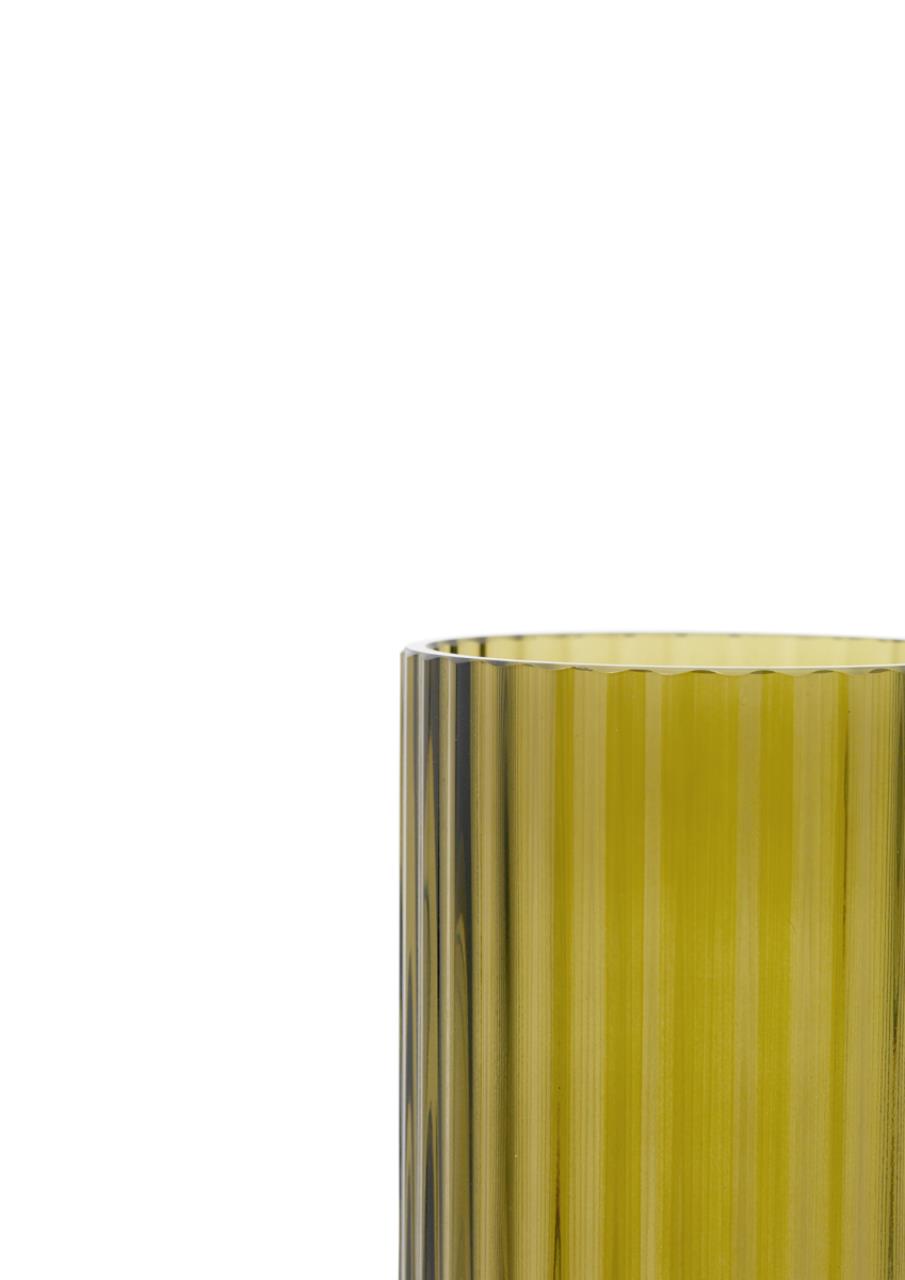 Lyngby Vase, 15.5cm, Olivgrün