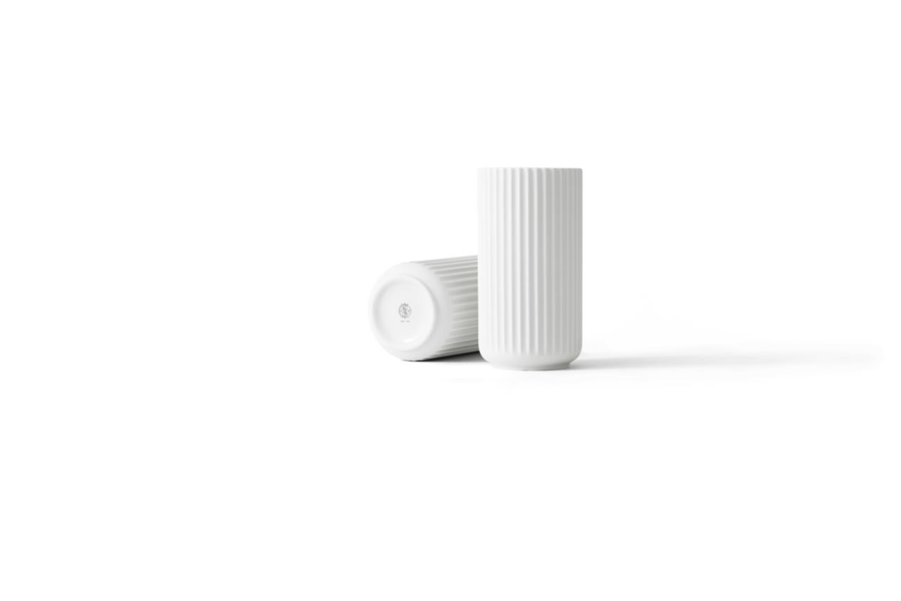Lyngby Vase, 20.5cm, Weiss matt