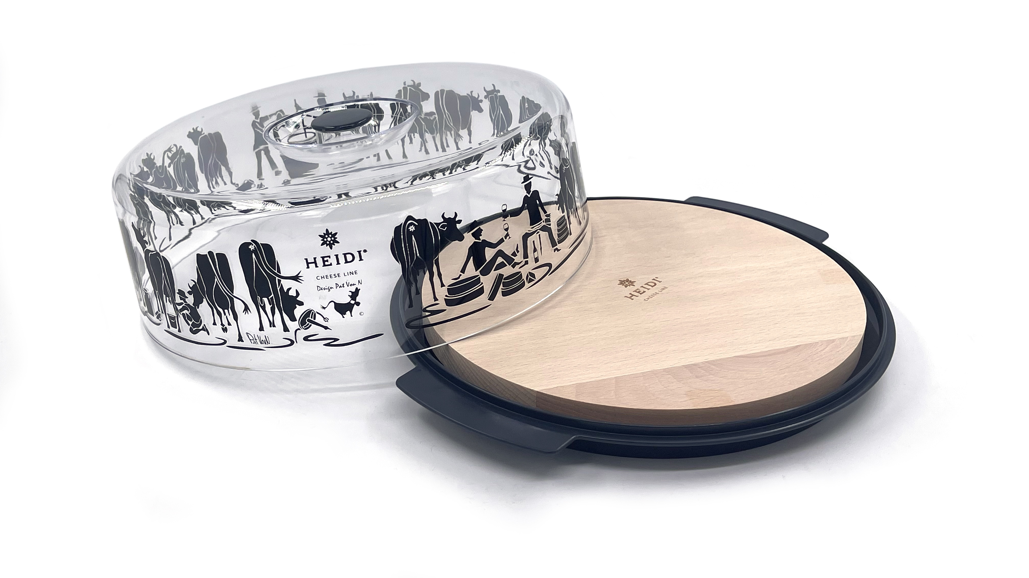 ALPES Käsebox ø26 cm, schwarz