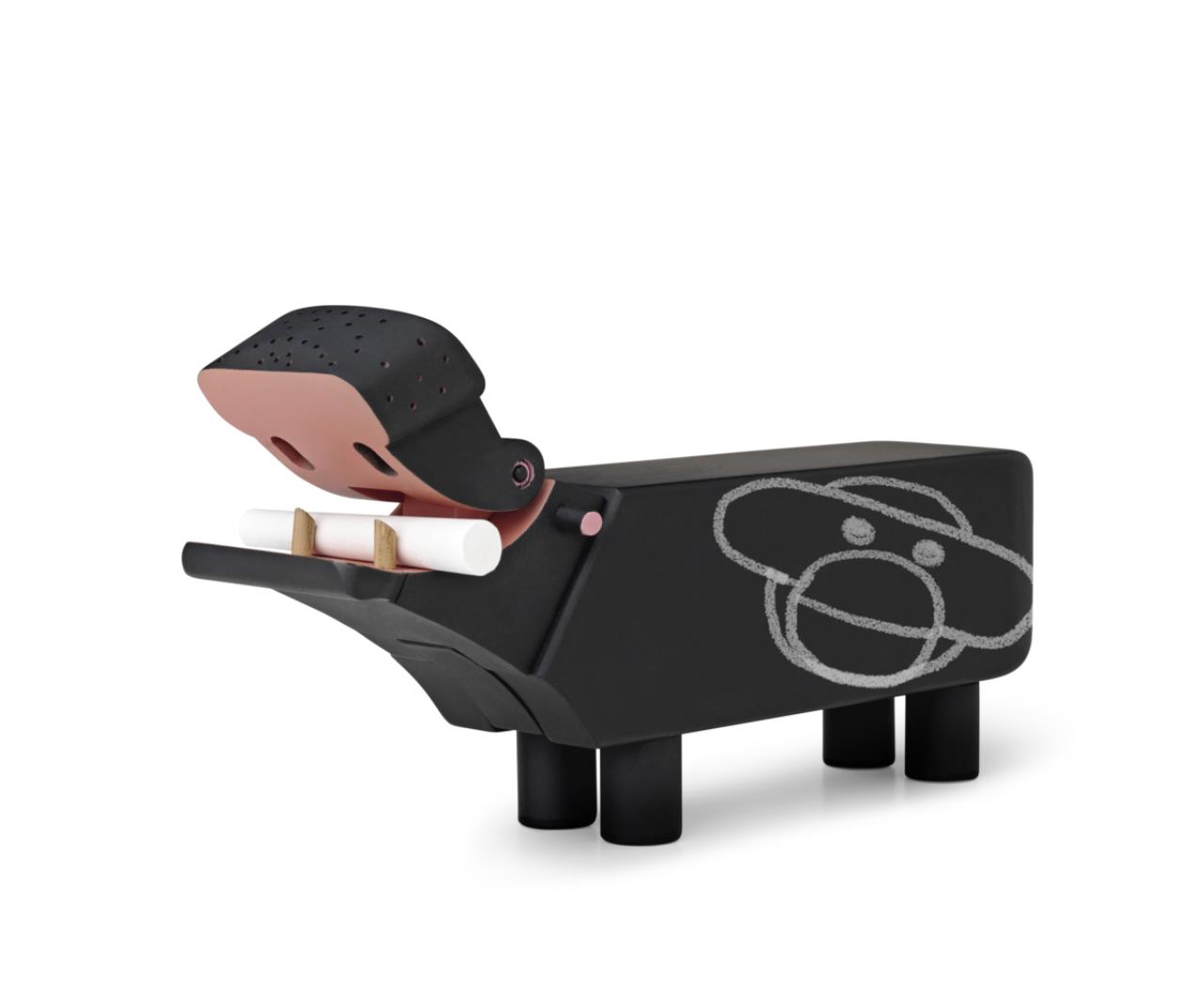 Flusspferd, schwarz