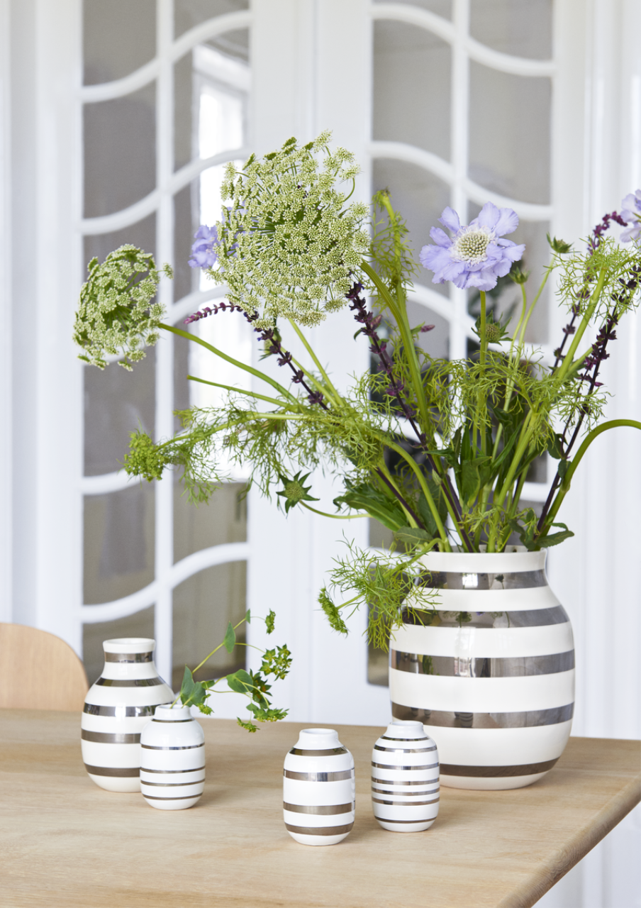 Omaggio Vase, 20cm, Silber