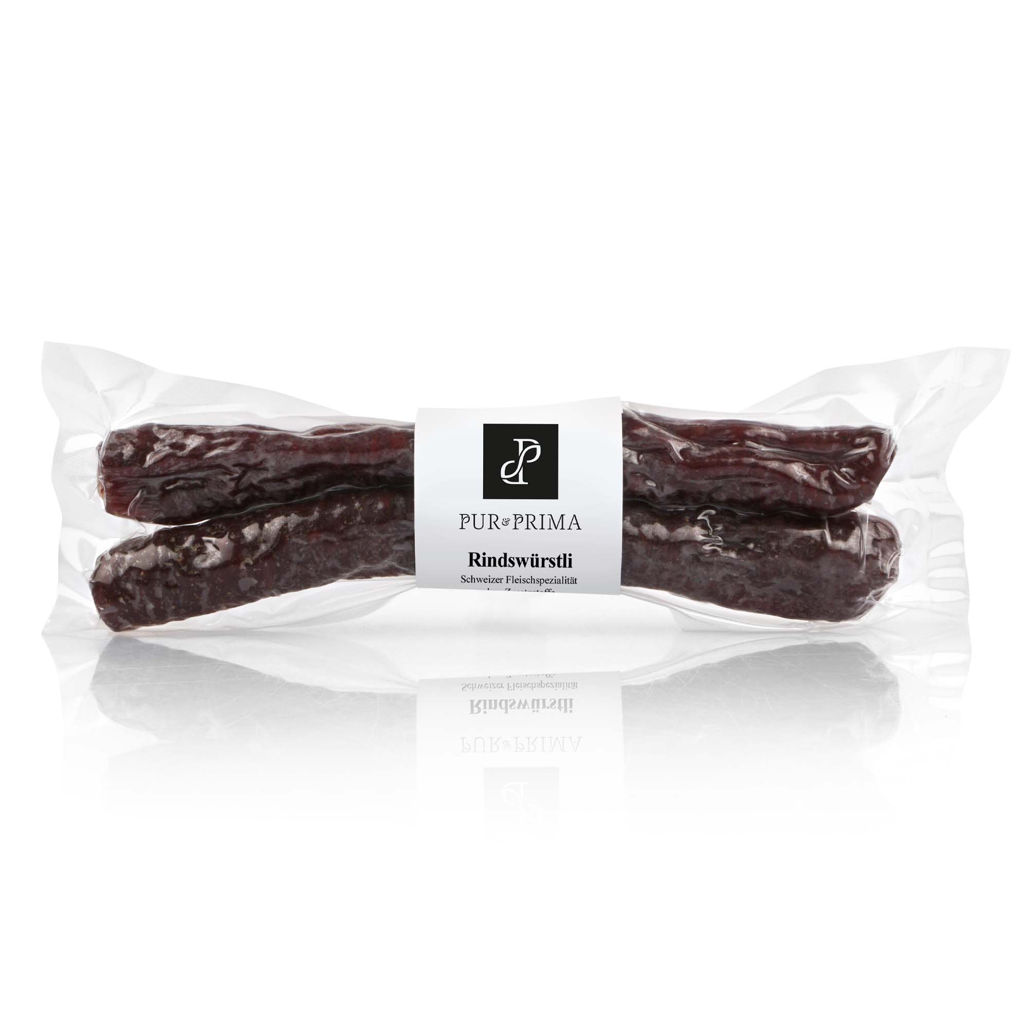 Rindswürstli Natural, 80g Essen, Süßigkeiten