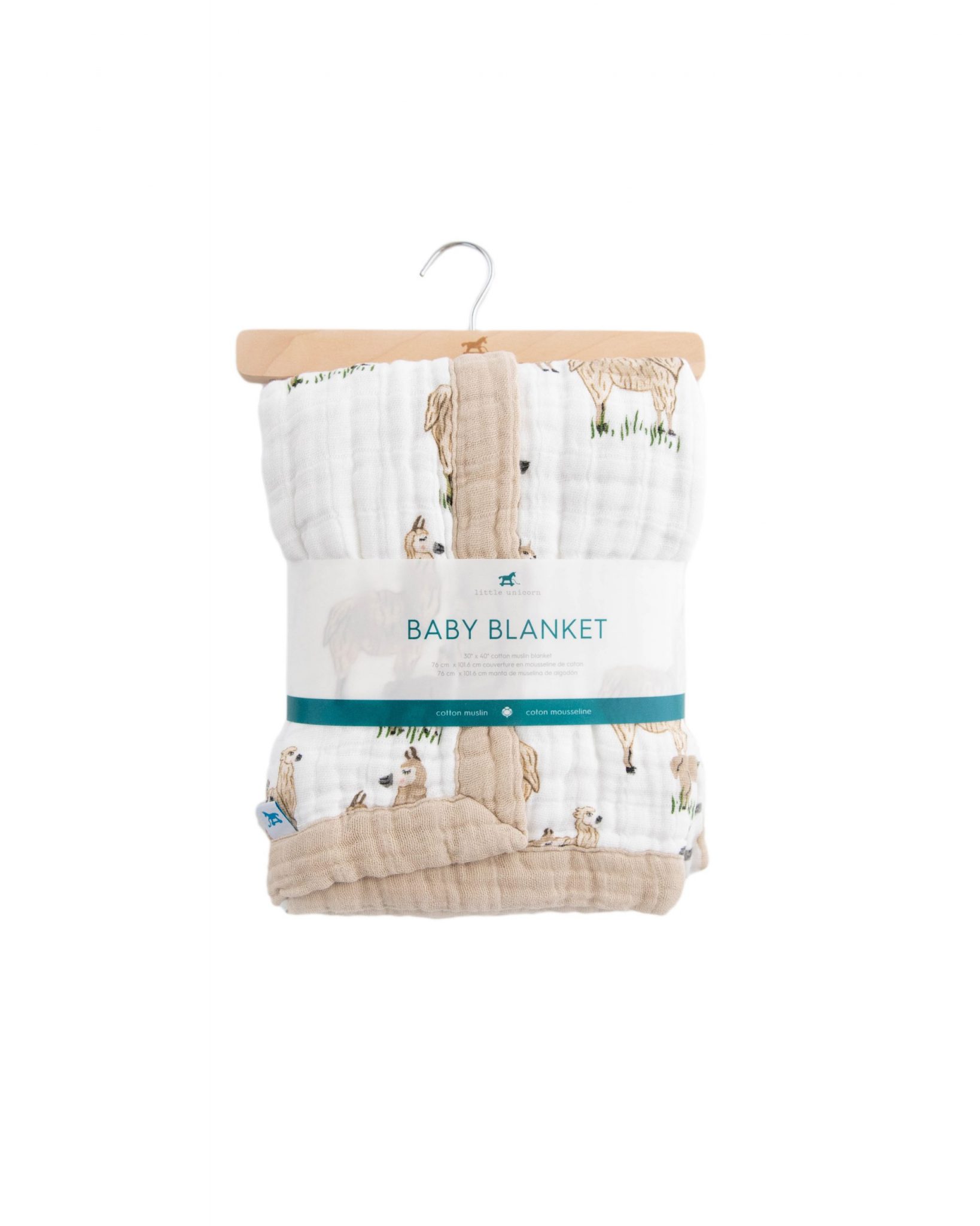 Cotton Muslin Baby Blanket - Llama Llama