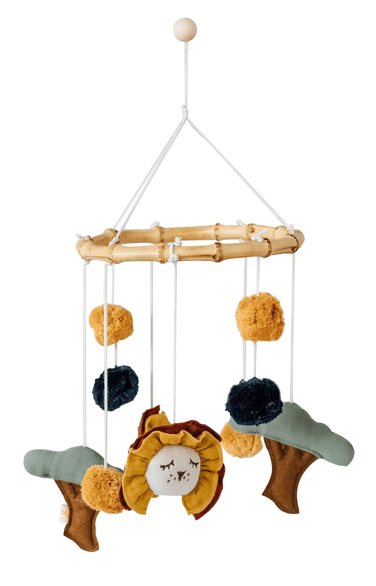 Mobile Löwe mit Holzring Mobile Löwe mit Holzring