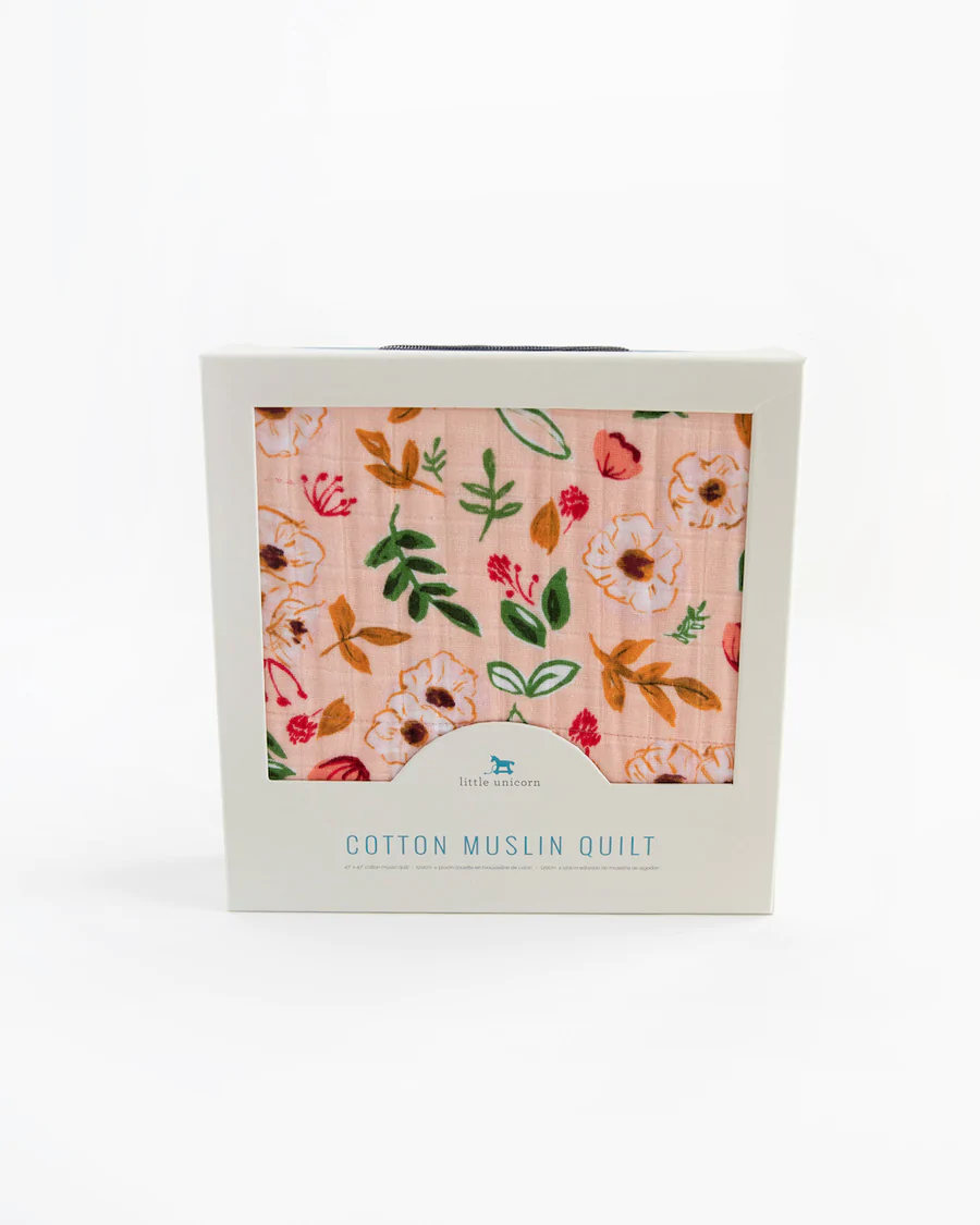 Cotton Muslin Quilt - Vintage Floral