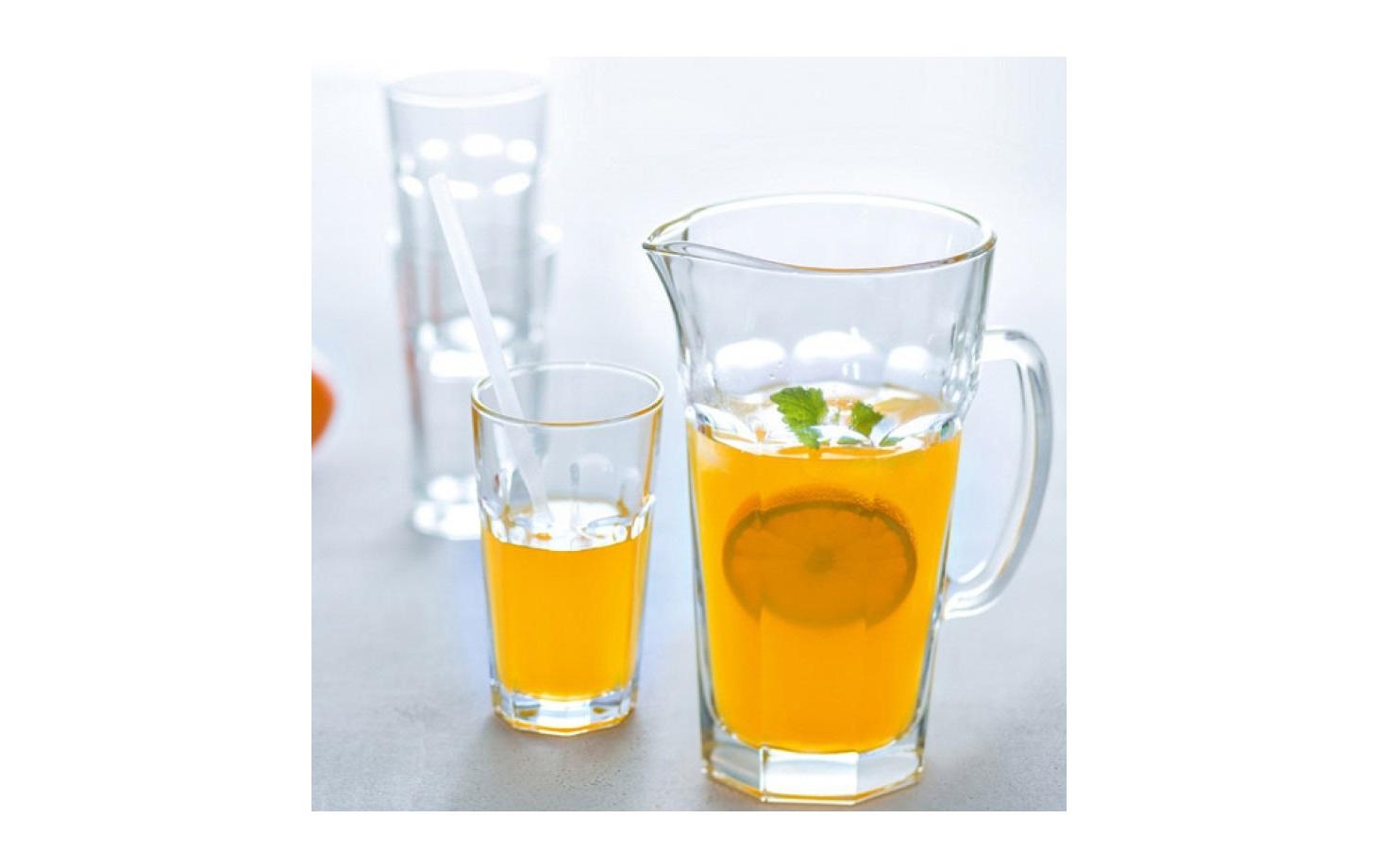 Leonardo Glas und Krug Set Rock Glas, Bier, Getränk, Saft, Krug