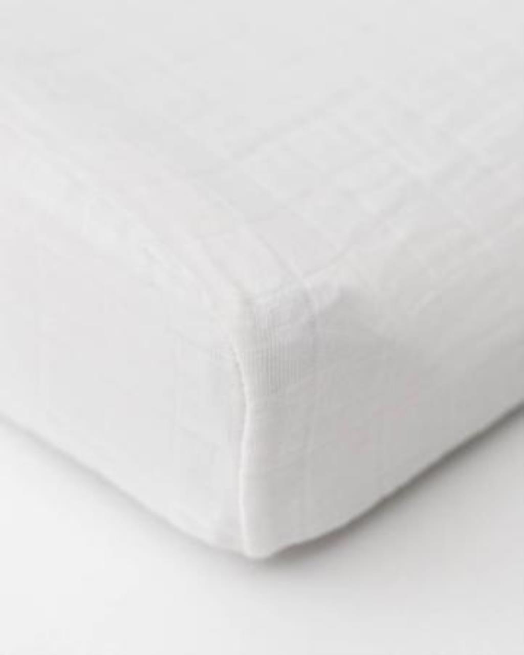 Baumwoll-Muslin Überzug für Wickelunterlage White