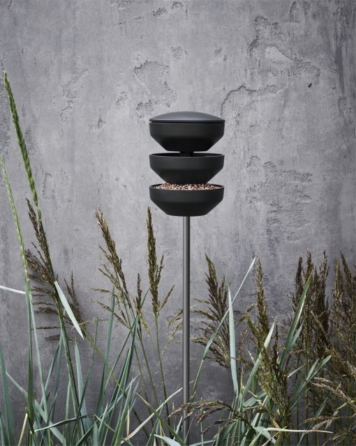 Recycled Birds Feeding Station on Pole