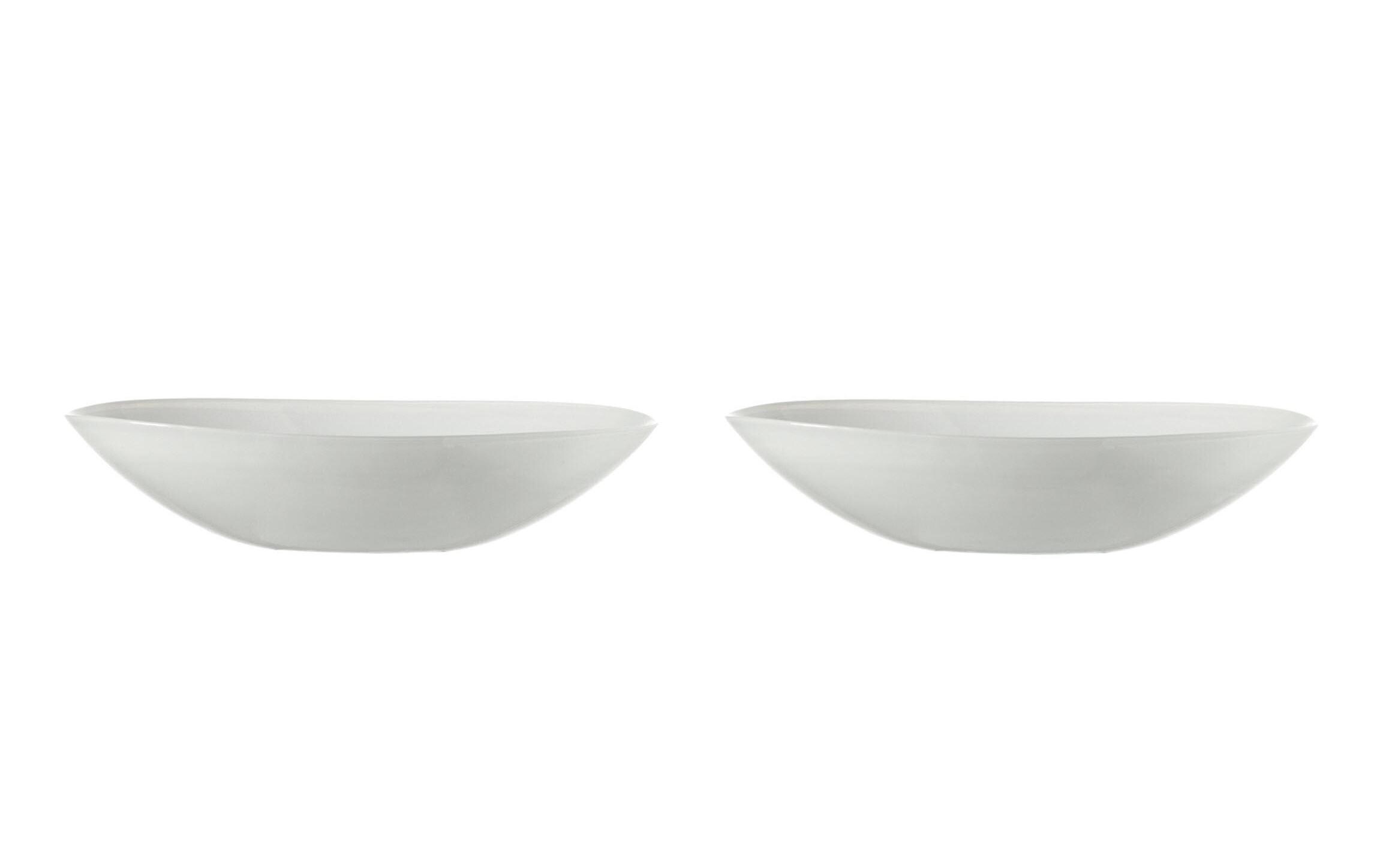 Leonardo Schale Albastro oval 32cm 2er Set Schale, Suppenschüssel, Kunst, Porzellan, Töpferei