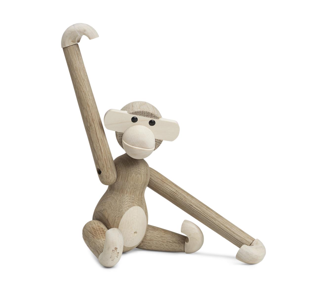 Affe klein, 18.5cm, Eiche/Ahorn