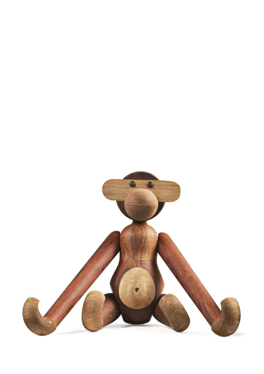 Affe mittel, 28cm, Teak/Limba
