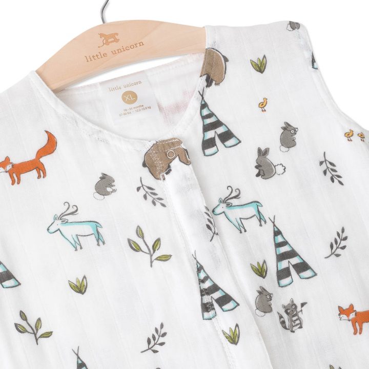 Cotton Muslin Quilted Sleep Bag Gr. XL - Forest Friends Cotton Muslin Quilted Sleep Bag Gr. XL - Forest Friends