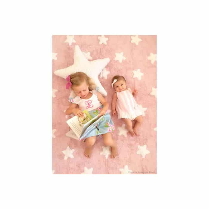 Rug Stars Pink-White