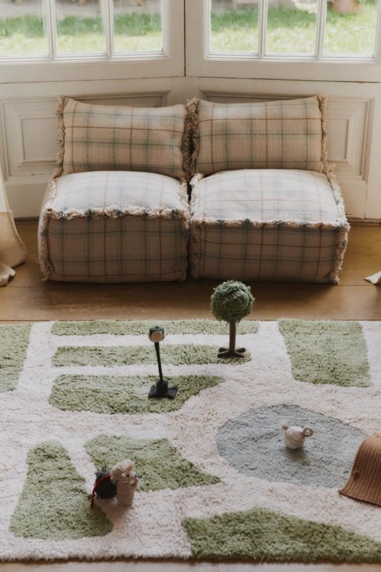 Dekoration für Zuhause, Teppich, Kissen, Bär, Hund