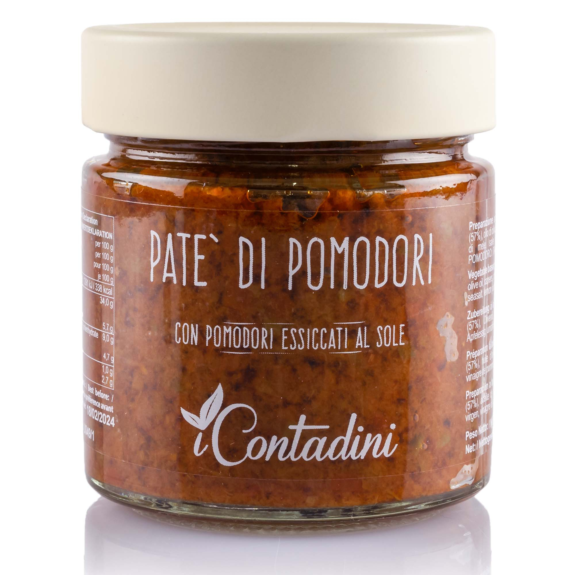 Patè di Pomodori secchi con olio EVO von Contadini, 230g Patè di Pomodori secchi con olio EVO von Contadini, 100g