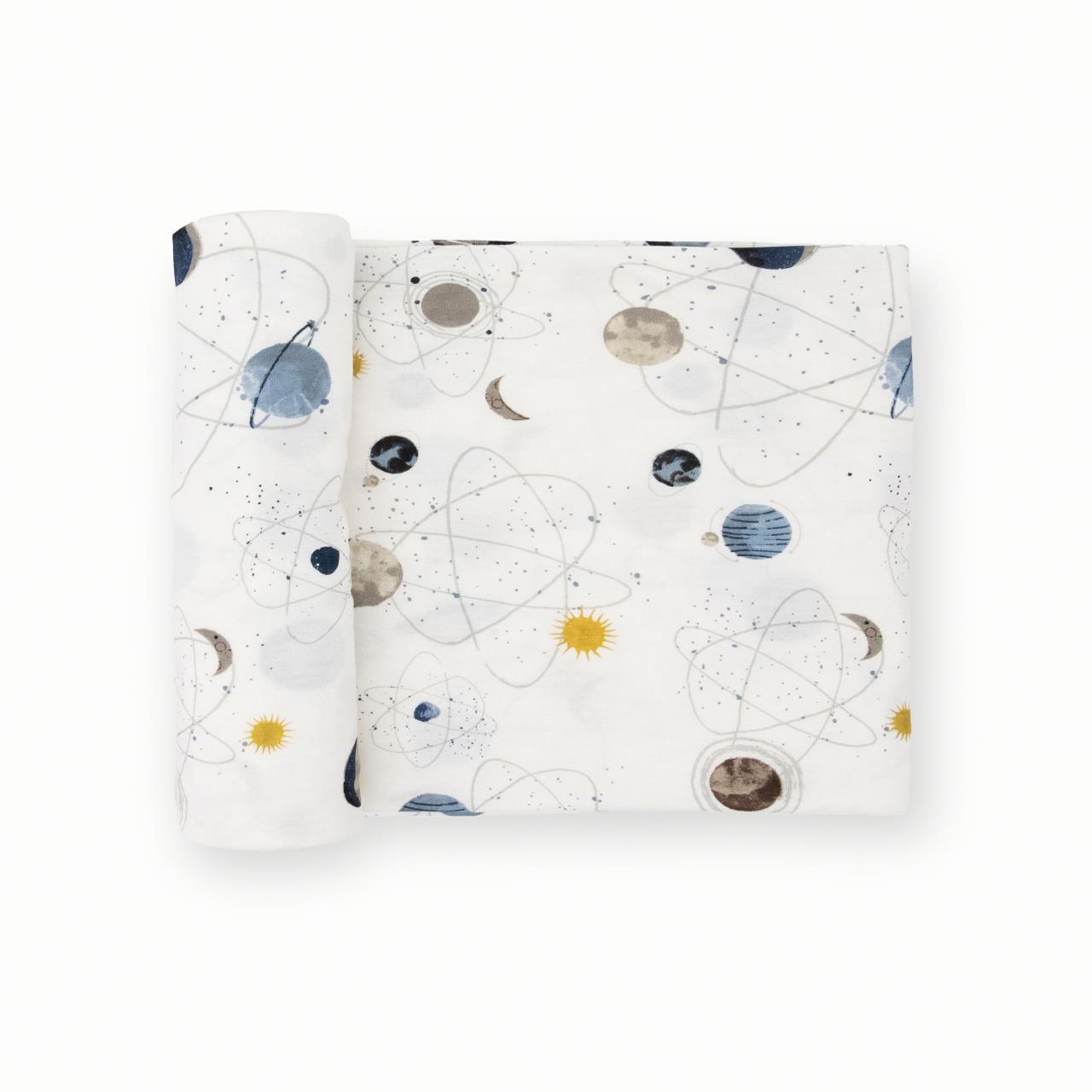 Stretch Knit Swaddle Single, Planets