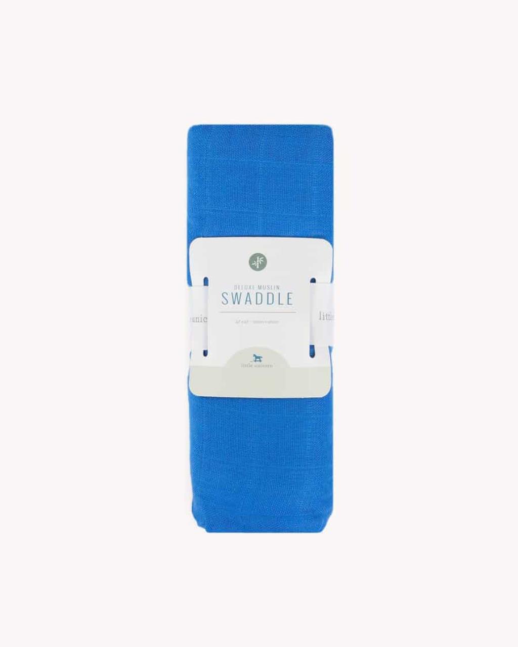Deluxe-Muslin Swaddle, Cobalt
