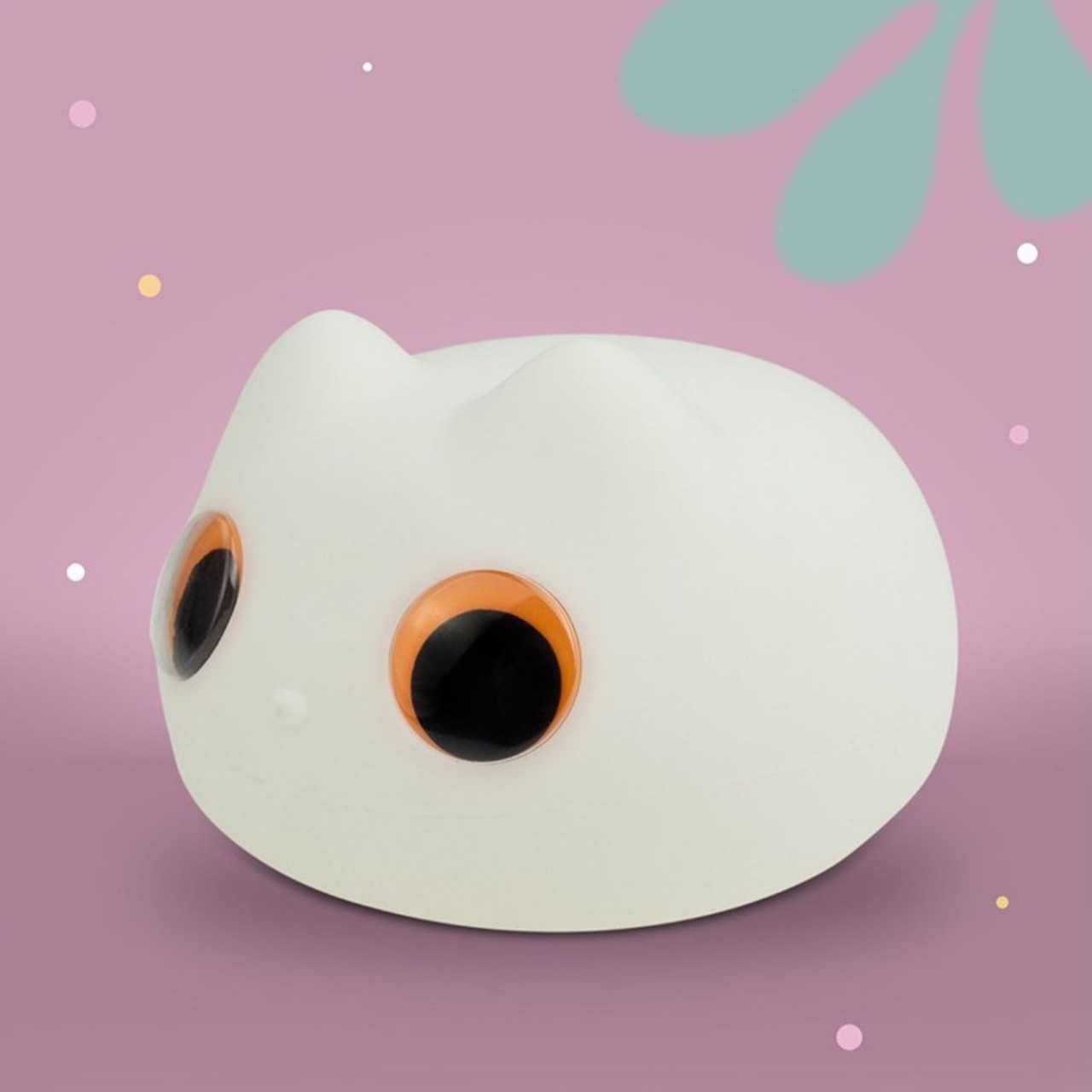 Kunststofffigur, Tierfigur, weiß, orange Augen, Sammlerstück