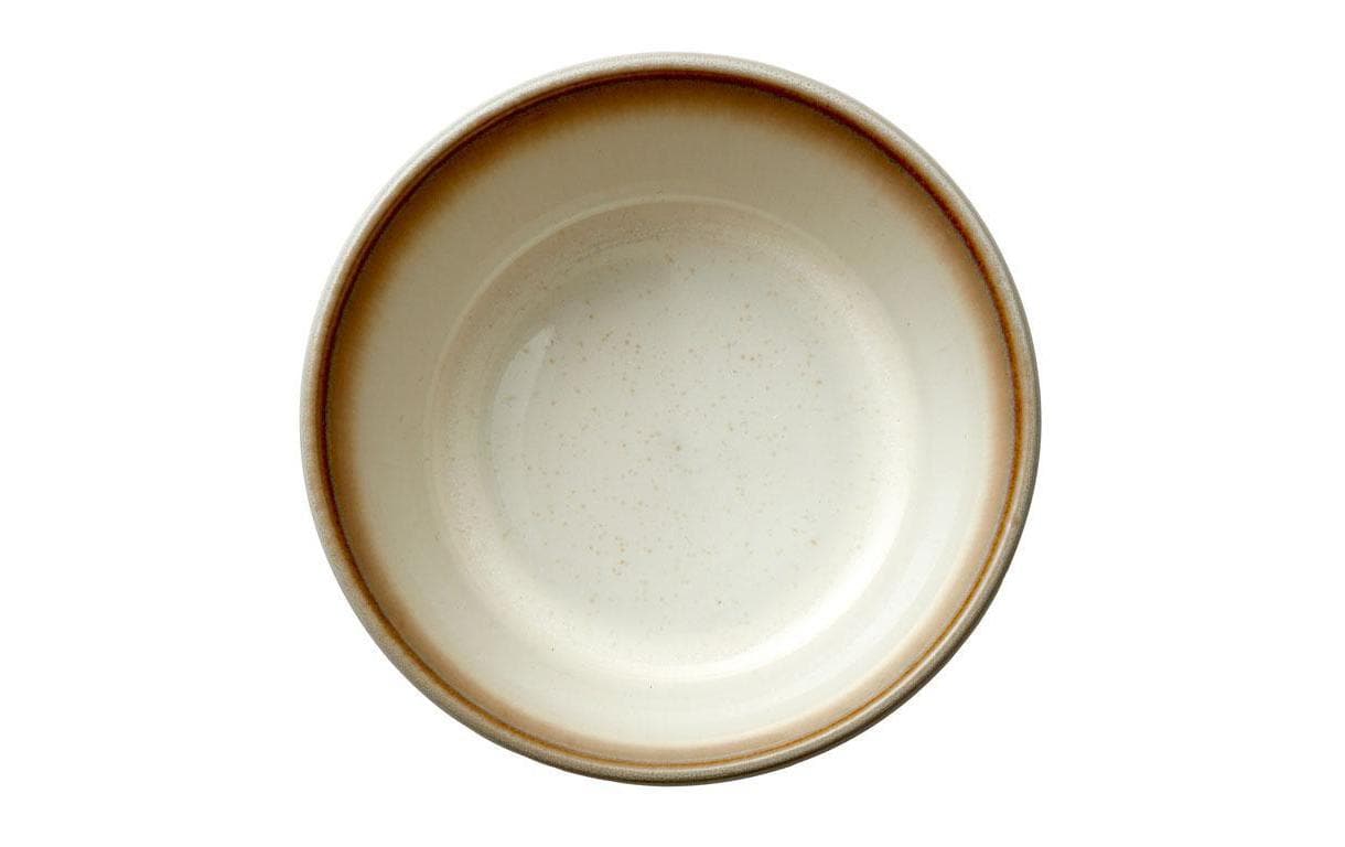- Ceramicer Bowl, - Beige glaze, - Runder Teller, - Speckled interior, - Küchenartikel