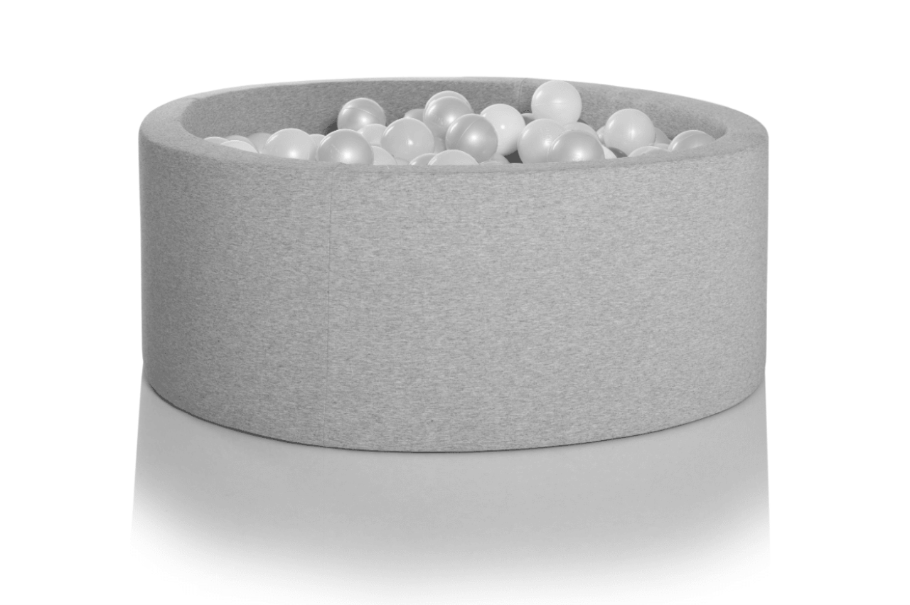 Bällebad rund, 90cm, grau