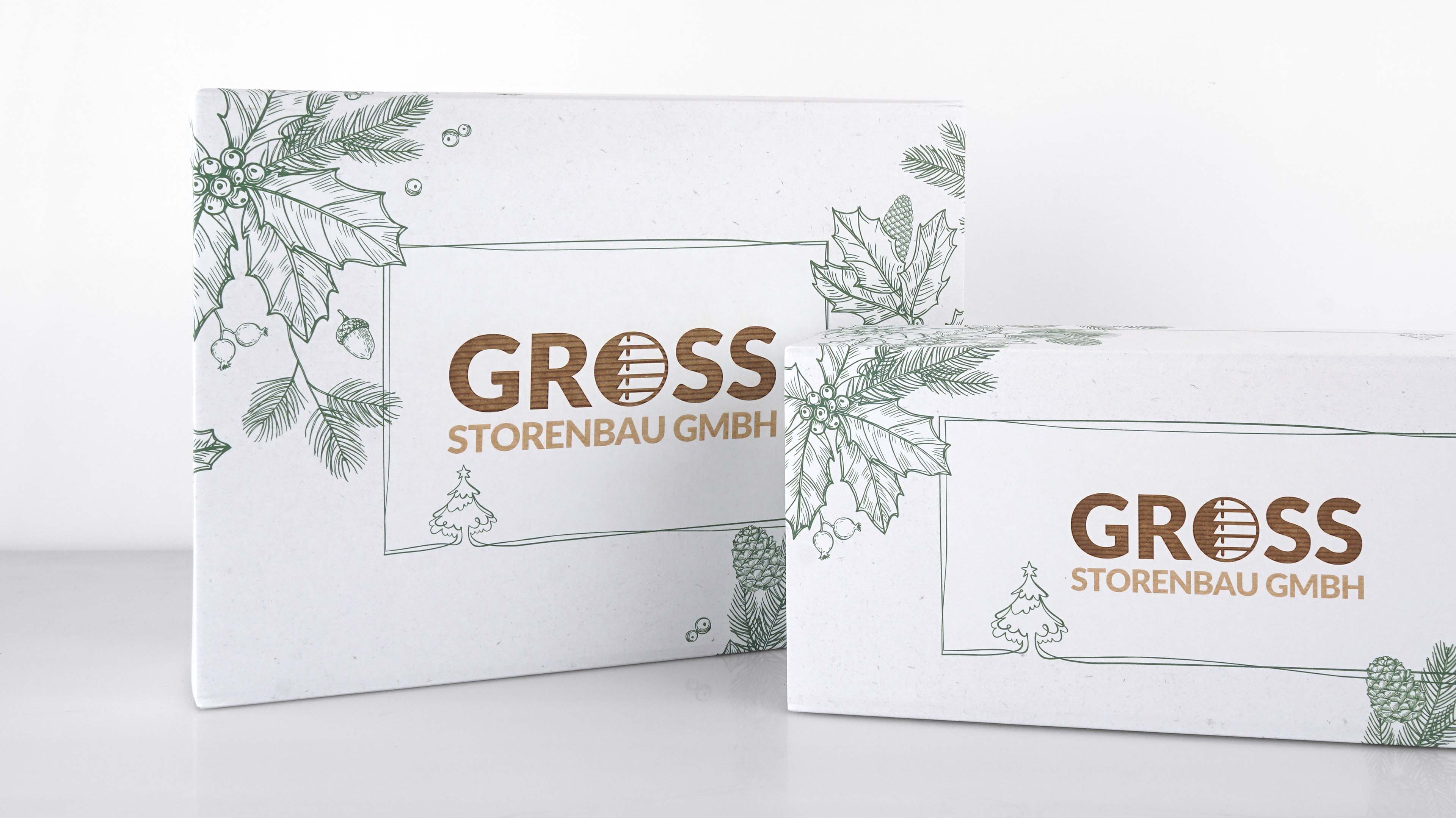  Geschenkverpackung,  Box,  Holzlogo,  Weihnachtsdesign,  Hygienisch-weiß